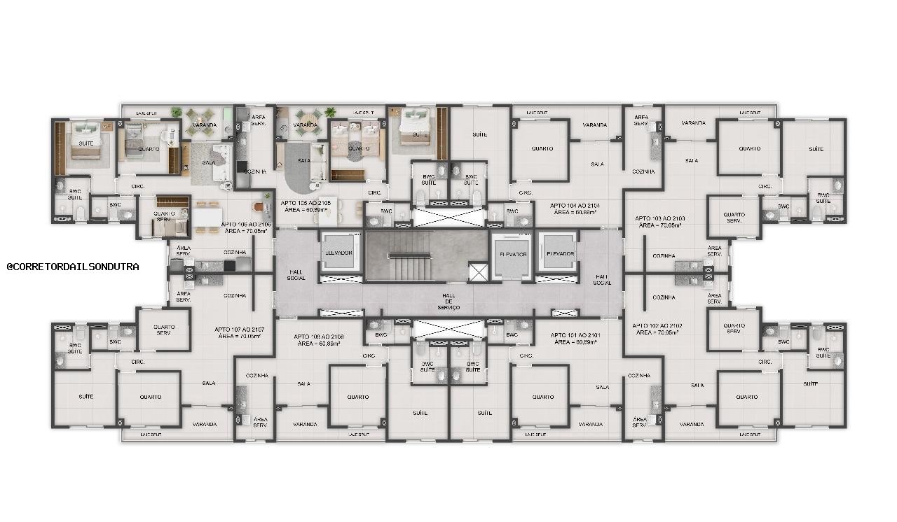 Apartamento, 2 quartos, 60 m² - Foto 14