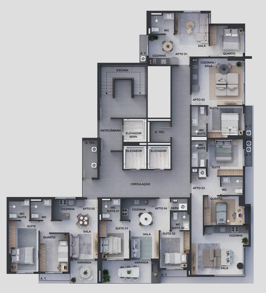 Cobertura, 1 quarto, 57 m² - Foto 46