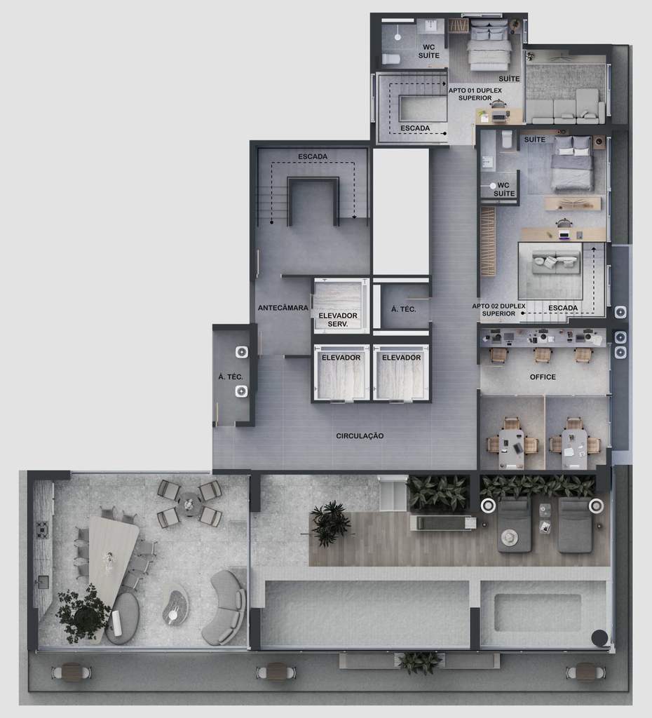 Cobertura, 1 quarto, 57 m² - Foto 39