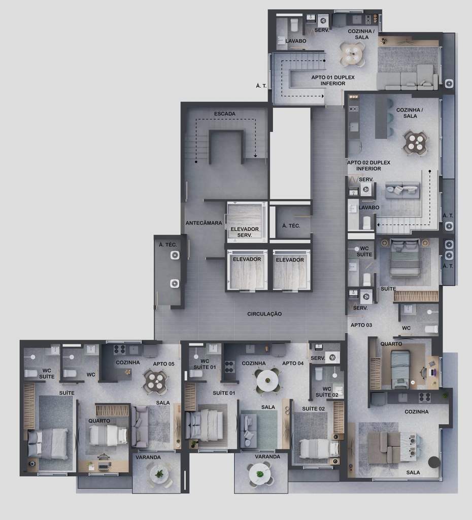 Cobertura, 1 quarto, 57 m² - Foto 40