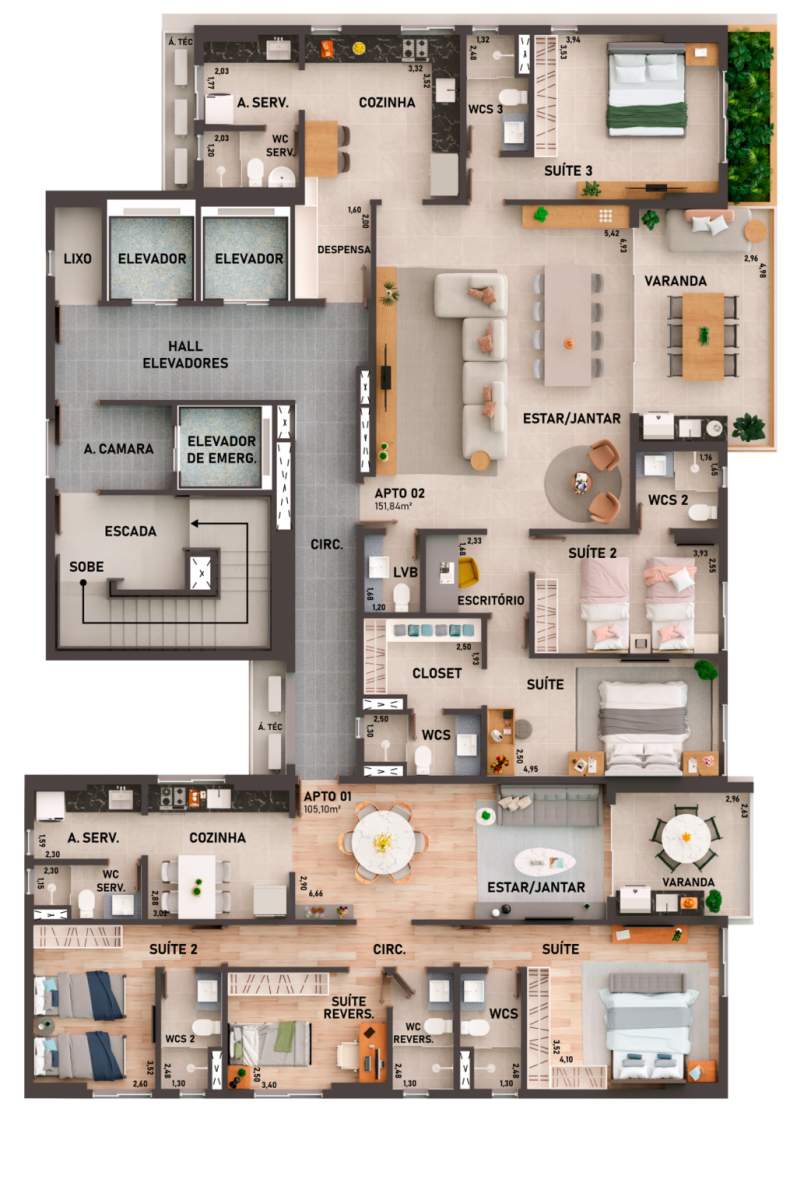 Apartamento, 3 quartos, 155 m² - Foto 28
