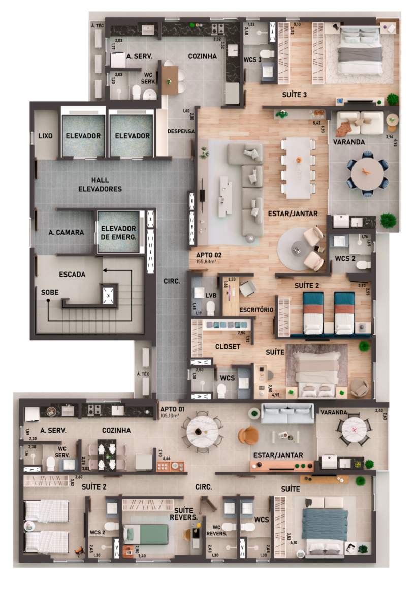 Apartamento, 3 quartos, 155 m² - Foto 31