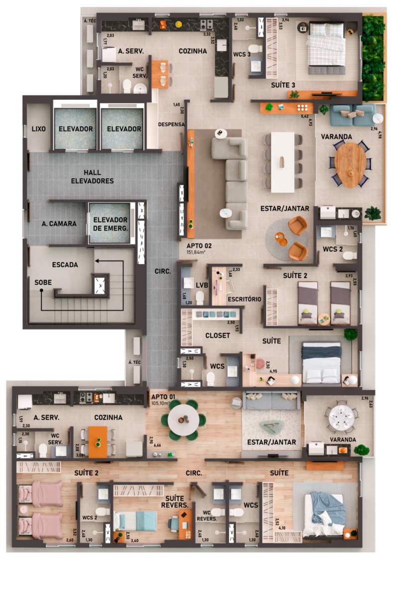 Apartamento, 3 quartos, 155 m² - Foto 30
