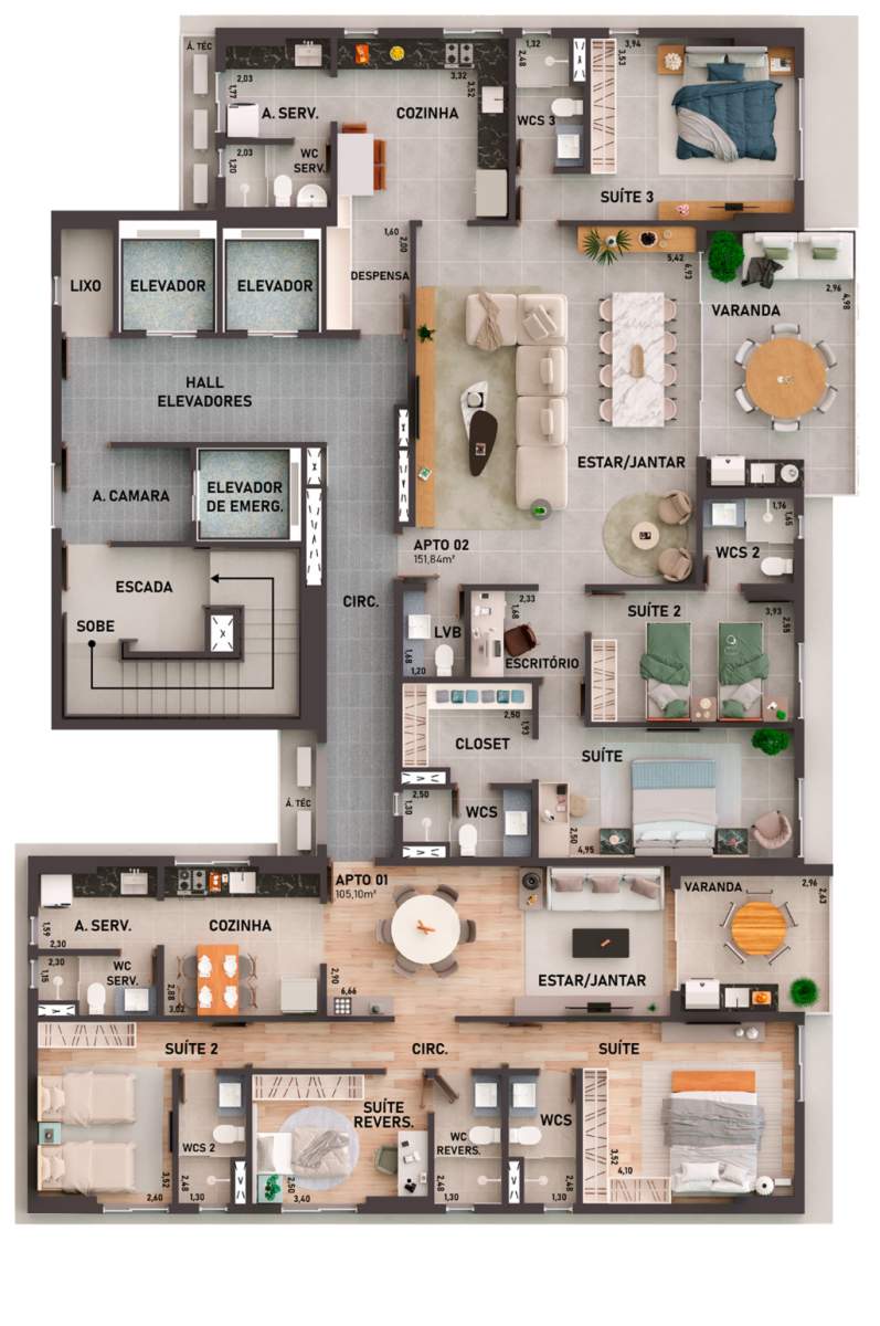 Apartamento, 3 quartos, 155 m² - Foto 27