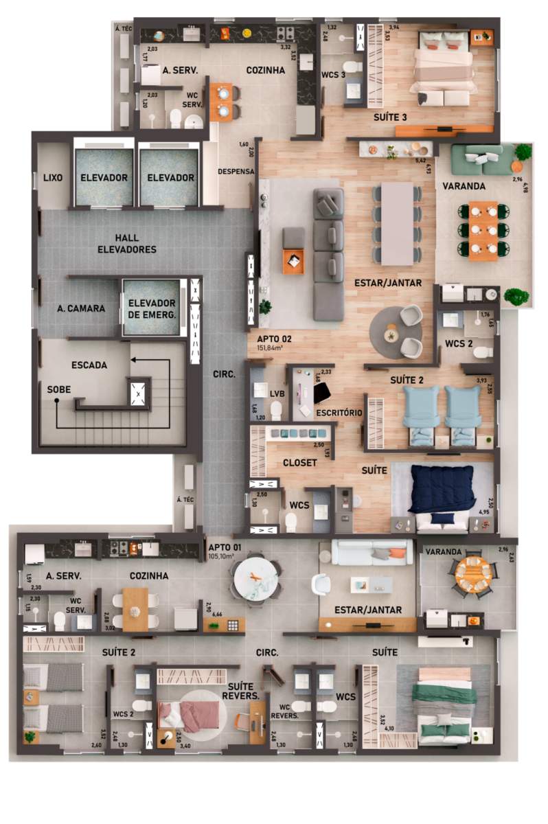 Apartamento, 3 quartos, 155 m² - Foto 29